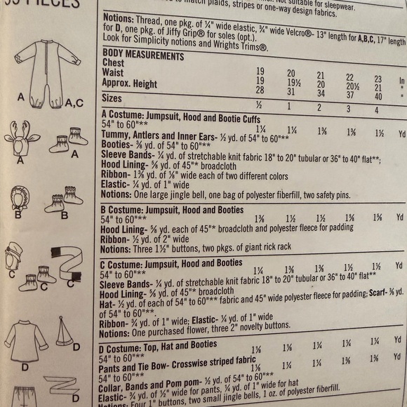 Simplicity Toddler Reindeer Costume - Brown and White - Picture 4 of 6